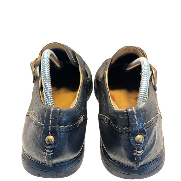 Clarks Women’s Unstructured Un Block Black Leather Mary Jane Shoes- 10 - Picture 2 of 6